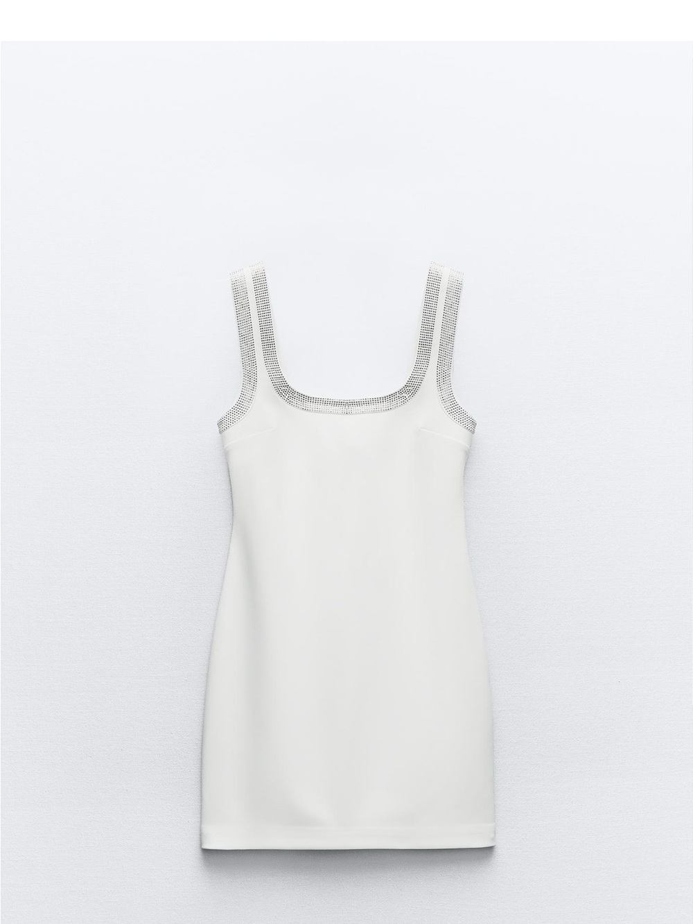 Zara Short white dress with rhinestones size small